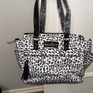 White Elm Black and White Animal Print Tote Bag
